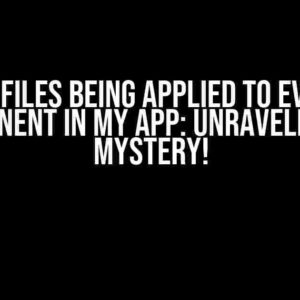 Css Files Being Applied to Every Component in My App: Unraveling the Mystery!