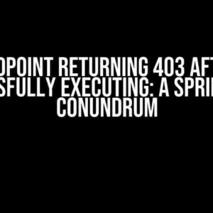 Endpoint Returning 403 after Successfully Executing: A Spring Boot Conundrum