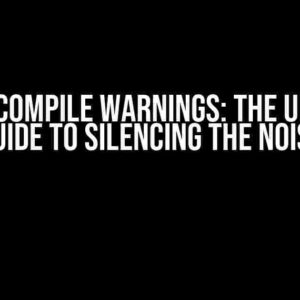 NestJS Compile Warnings: The Ultimate Guide to Silencing the Noise